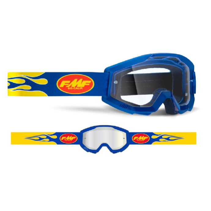 Gafas FMF Powercore Google Flame Navy...